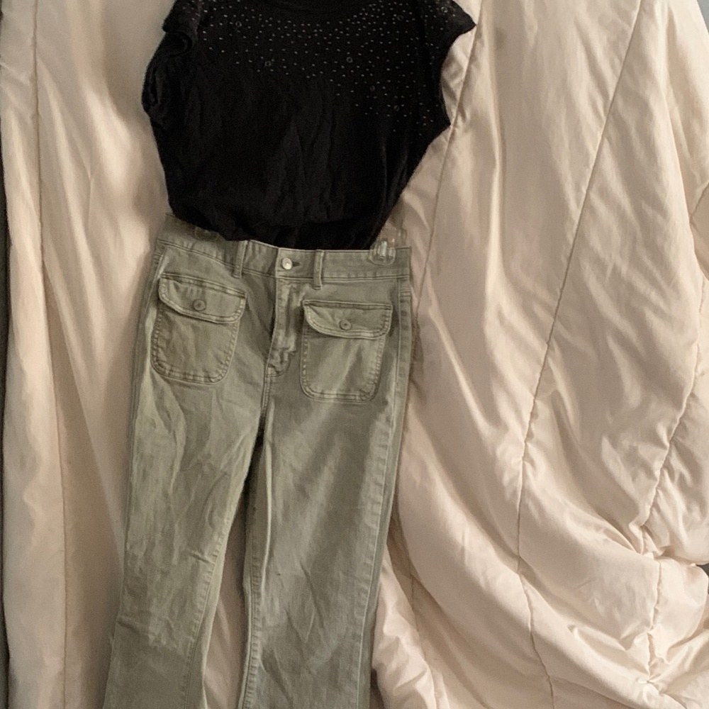 American Eagle super-hi-rise flare Pants
